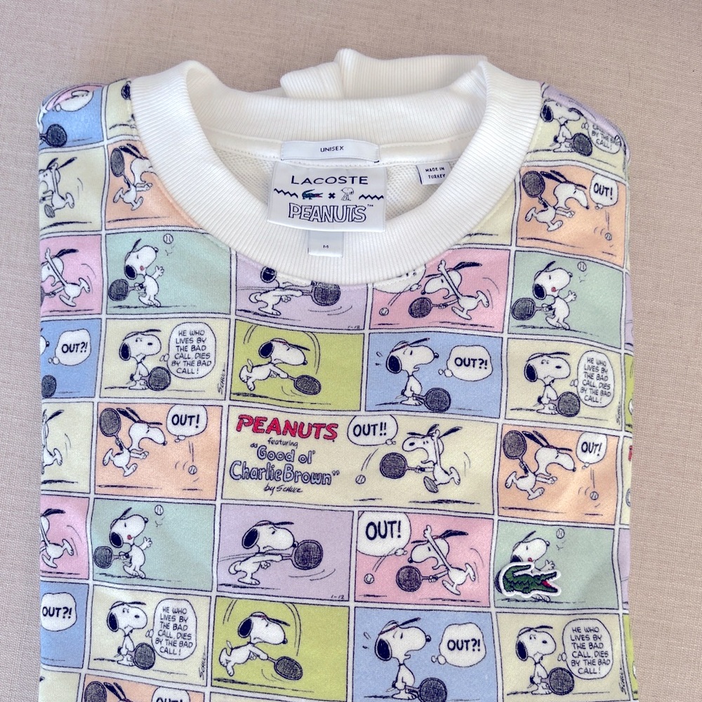 NWOT LACOSTE X PEANUTS SNOOPY SWEATSHIRT